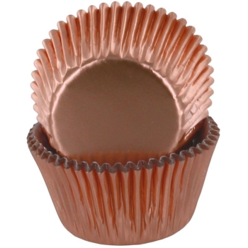 Cupcake Baking Cases - Foil Rose Gold